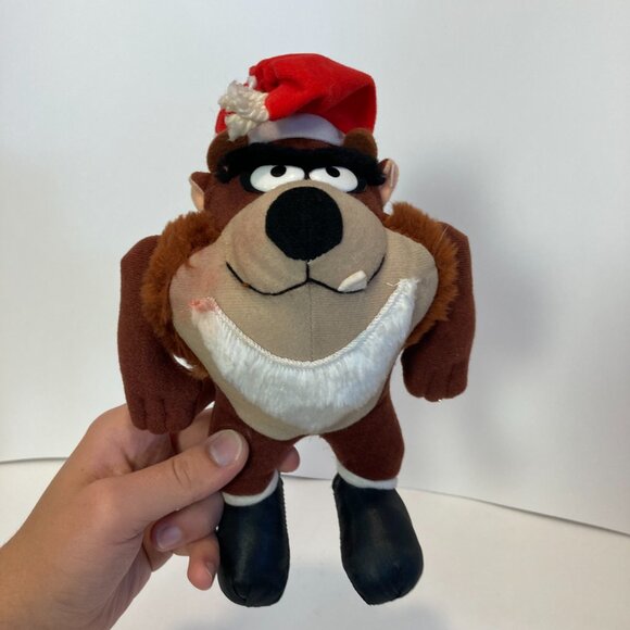 Vintage 1992 Looney Tunes Taz Christmas Plush McDonalds Kids Meal Stuffed Toy - Picture 7 of 10